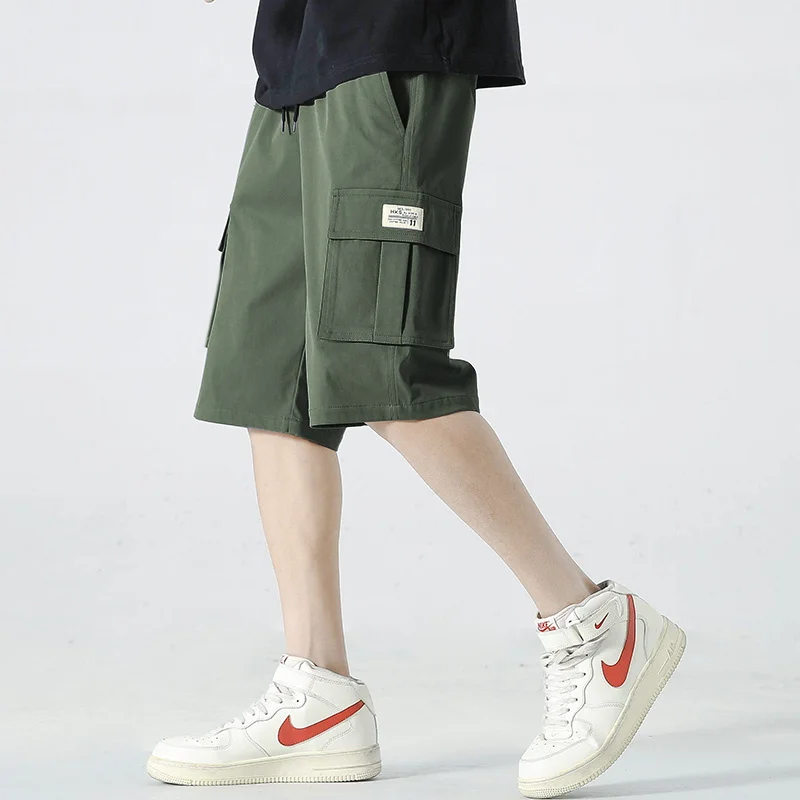 

Men's work shorts; summer comfort; multi-pocket; outdoor leisure sport beach pants; elastic waistband