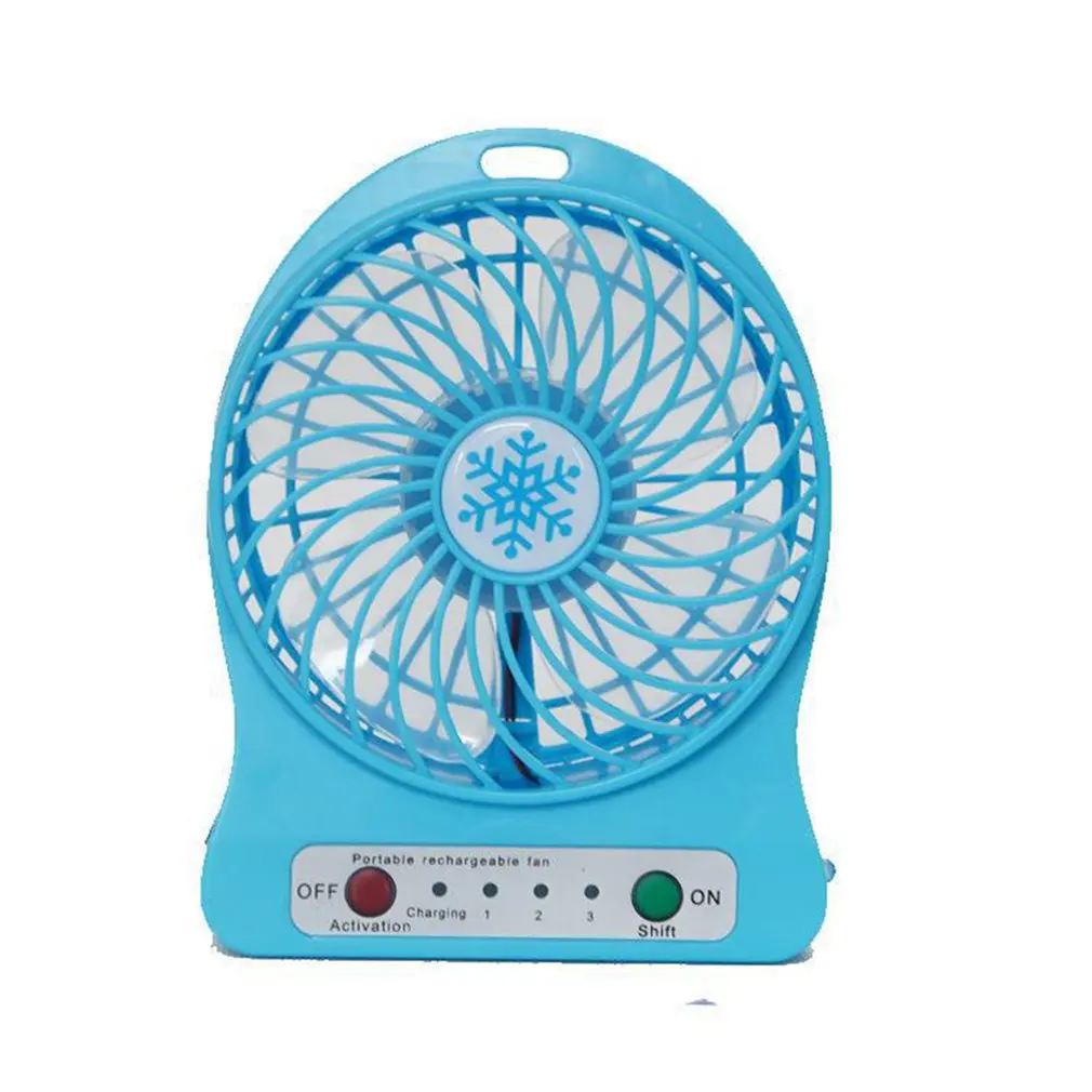 Batteria al litio multifunzionale ricarica ventilatore elettrico portatile Mini ventilatore portatile esterno fiocco di neve senza batteria