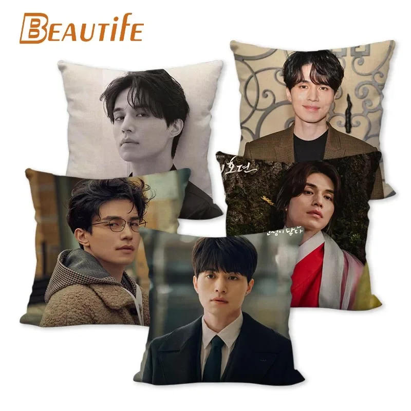 Custom Lee Dong Wook KPOP Pillowcase  Wedding Decorative Cotton Linen Pillow Case For Home Pillow Cover 45X45cm One Side