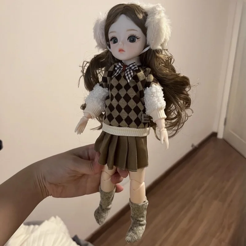 In Stock 1/6 Sd 30cm Bjd Doll With Clothes Long Hair High Heel Dress Up Bjd Dolls Elegant Attractive Eyes