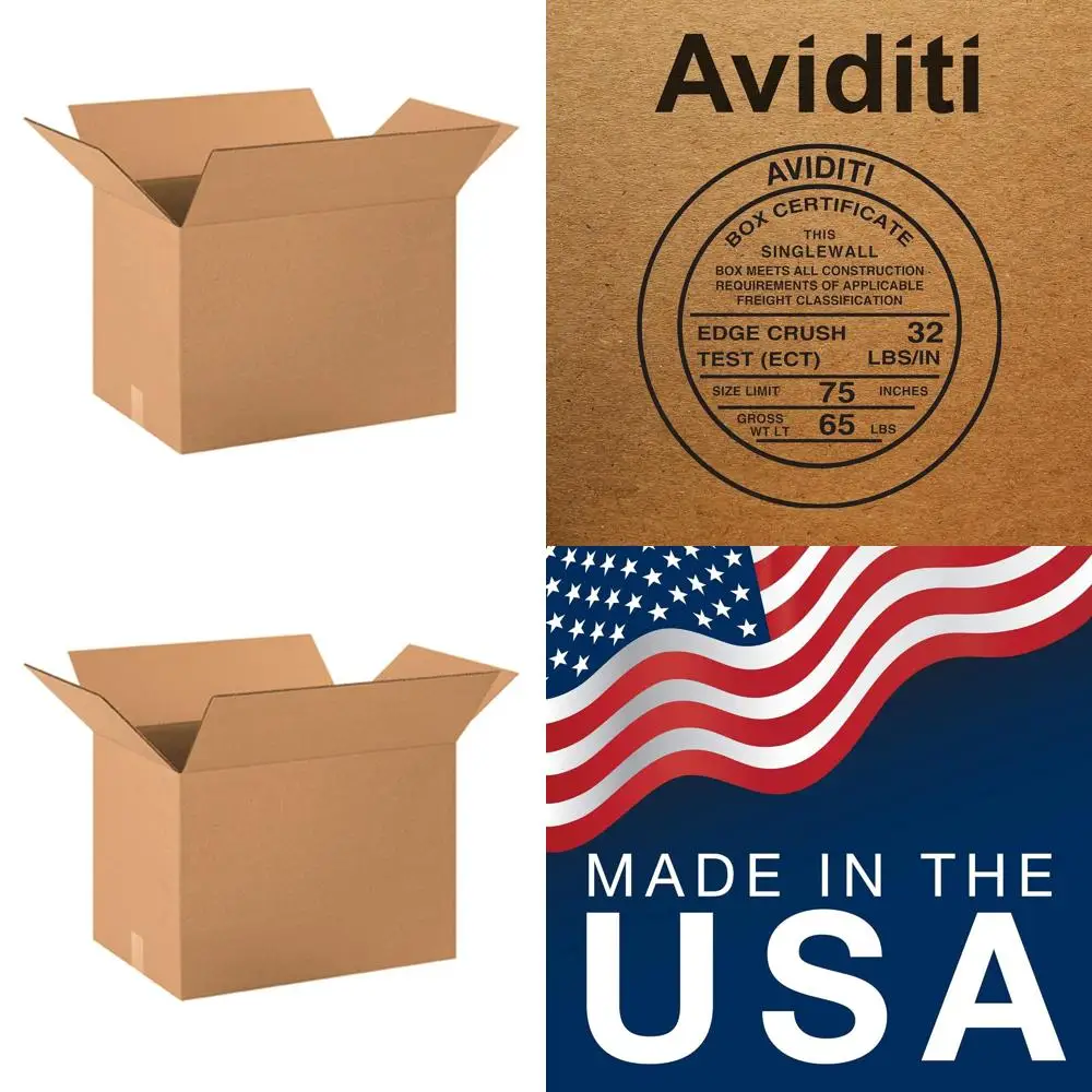 

Набор из 25 средних гофрированных картонных коробок для переезда, почтовых отправлений, упаковки и хранения - 19Д x 13Ш x 13В