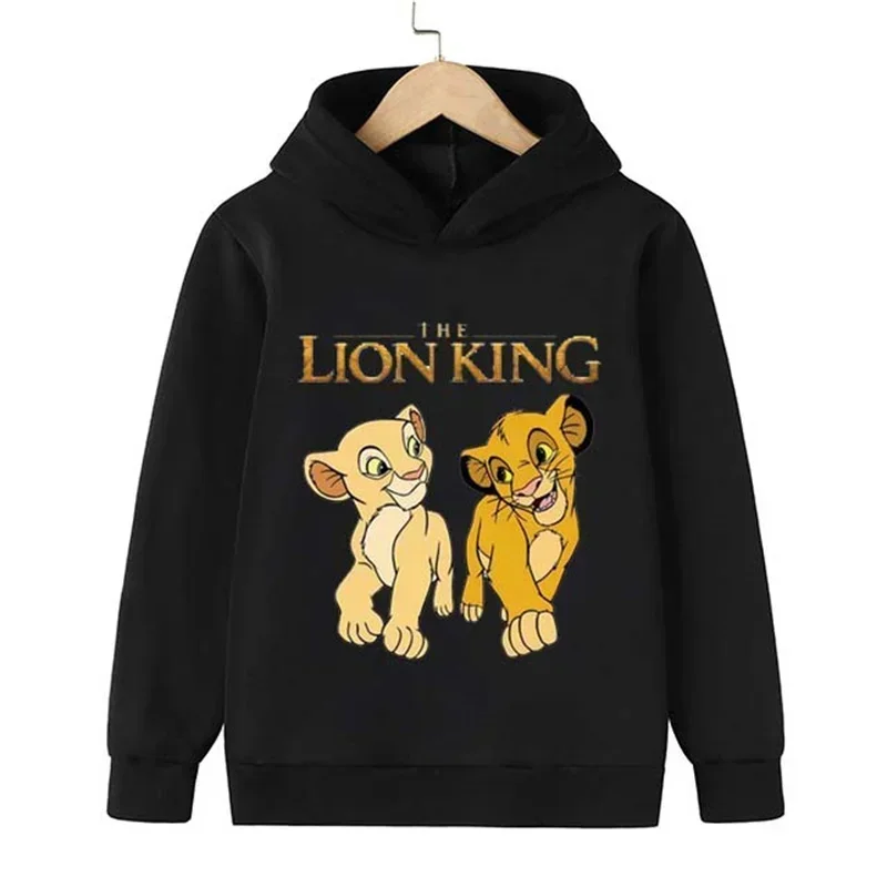 سترة بغطاء للرأس رياضية بأكمام طويلة للأولاد والبنات من Lion King Simba #6