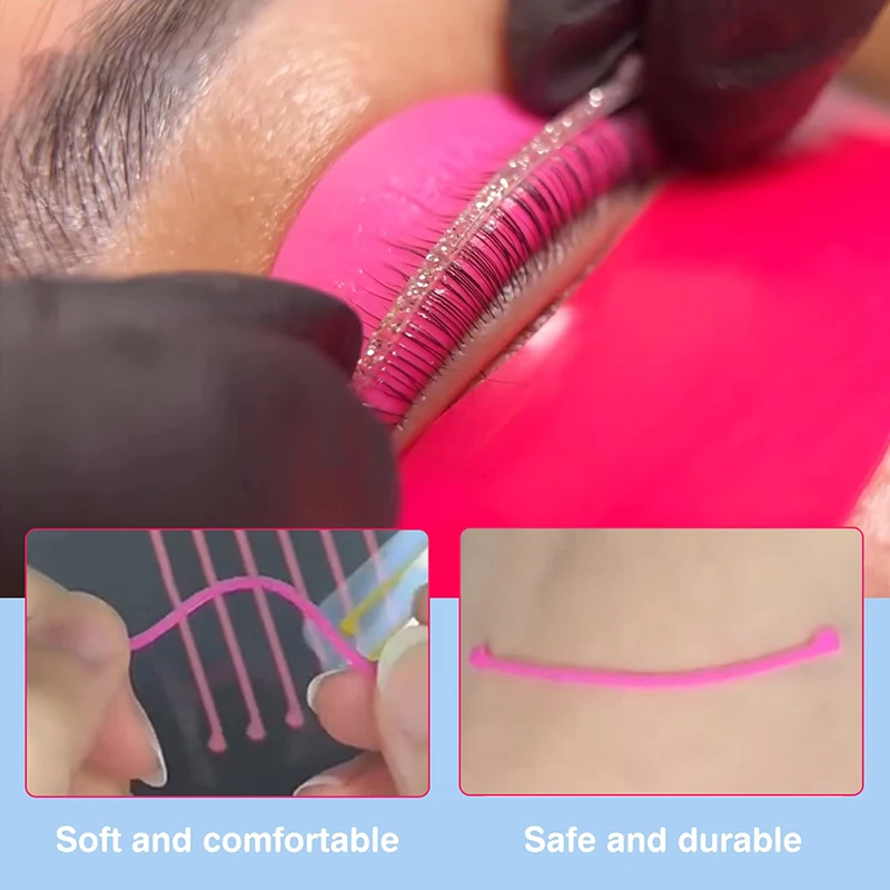 【M】3Pairs Soft Silicone Lash Lift Ribbon Tape Reusable Eyelash Perm Eyelash Curler Pads Eyelash Extension Supplies Makeup Tool