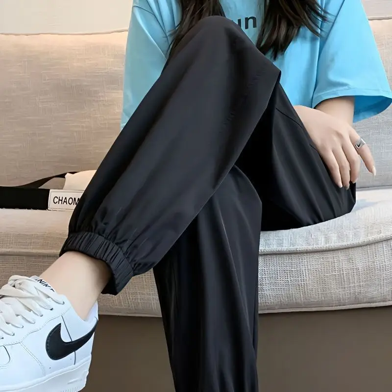 Ice Silk Quick-Dry Sports For Women, Summer Thin 2026 New Anti-Mosquito Lantern Pants, Loose Casual Sun Protection Pants