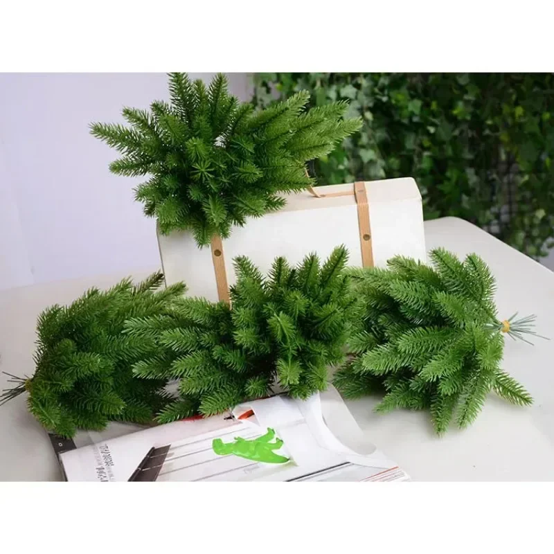 1Pack Christmas Pine Branches Christmas Decoration Artificial Fake Plant Pine Needles Wreath DIY Xmas Tree Home Decor New Year