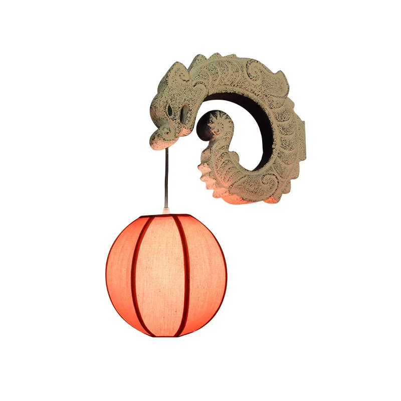 

Creative new Chinese wall lamp living room antique aisle courtyard lantern retro classical hotel Chinese style home wall lamp