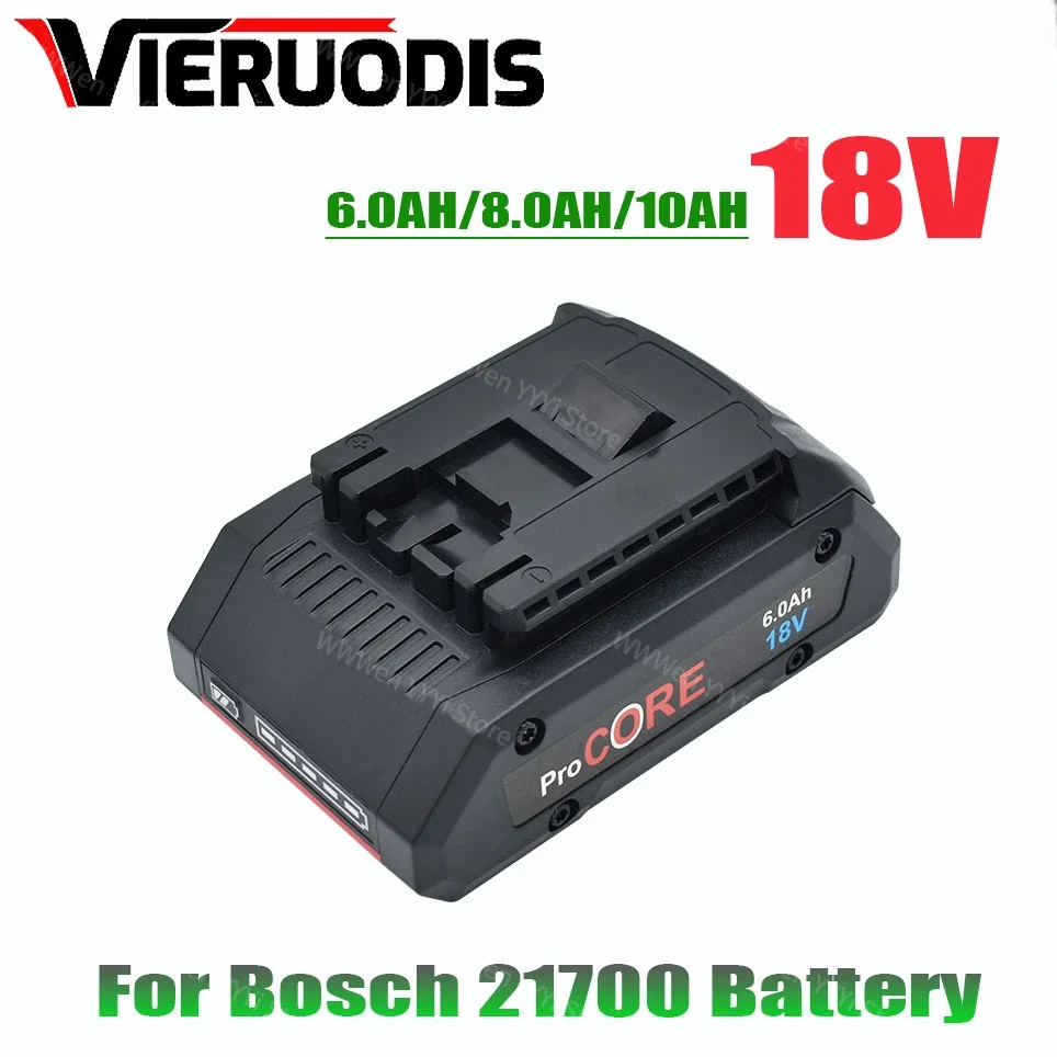 

for Bosch 18V 6.0Ah 8.0Ah 10.AH Lithium Ion Battery Procore for Bosch Max Cordless Power Tool Drill Built-in 2100Cells Battery