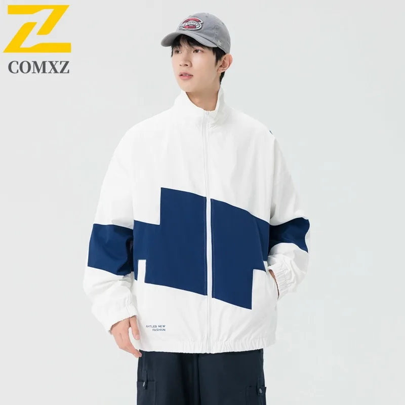 

COMXZ 2025 Season Men Casual Jacket Couple Wear Trendy Loose Fit Versatile Stand Collar Unisex Lightweight outdoor sports Coat