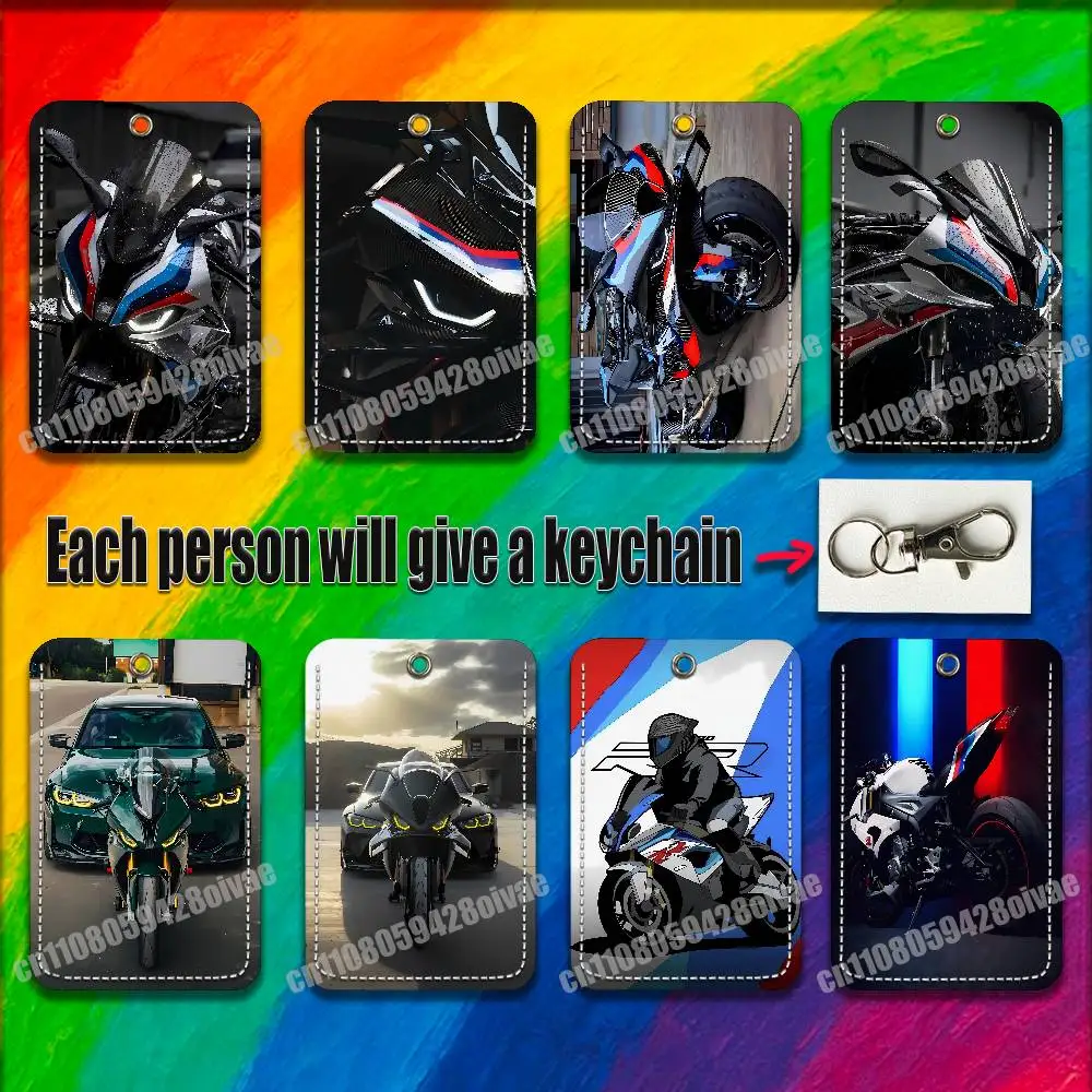 

Car Bike B-Bmwes Moto For ID Clips Credit Bank Bag Bus Meal Card Holder Cover Pocket Ornament Keychain