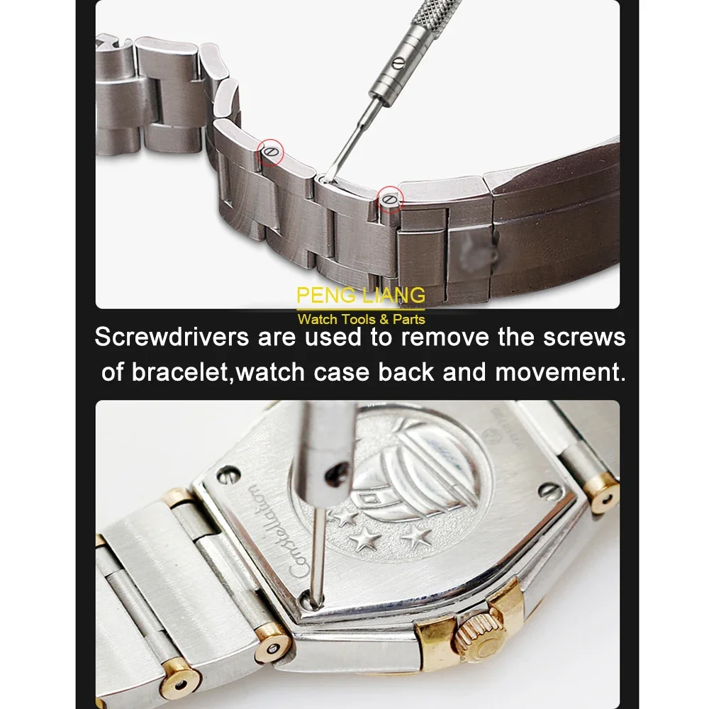 Herramientas de relojero, kit de destornillador con caja de madera * 10 hojas más 20 piezas, herramientas de reparación de relojes, herramientas para gafas
