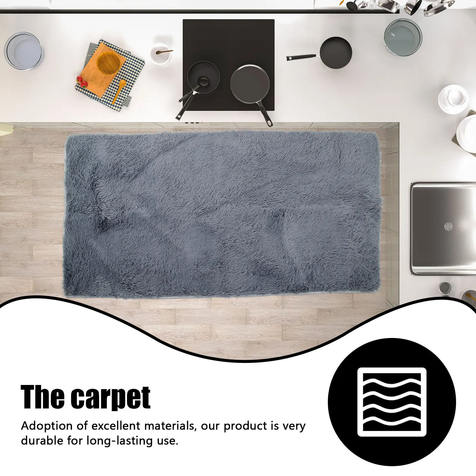 

Soft Textured Floor Mat 30x50 Inch Anti-Slip Comfortable Bath Mat for Hallway Kitchen Living Room Decorative Area Rug