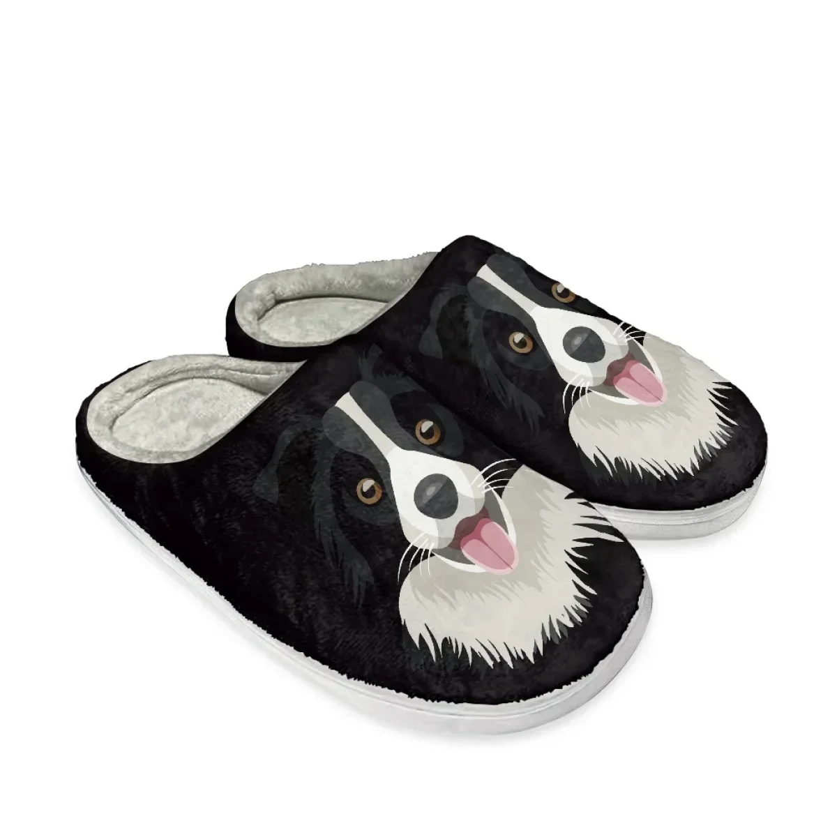 

Indoor Casual Women Slides Fashion Dog Design Autumu Winter Warm Home Footwear Dropshipping Comfortable Couples Cotton Slippers