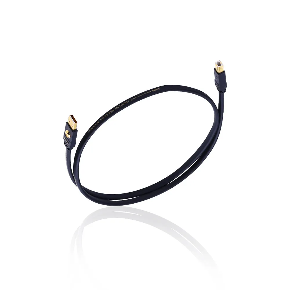 Japanese AIM Shield UA3 Series Flagship Edition Pure Silver Hi-Fi USB Cable Digital Cable A-B Port Data Cable