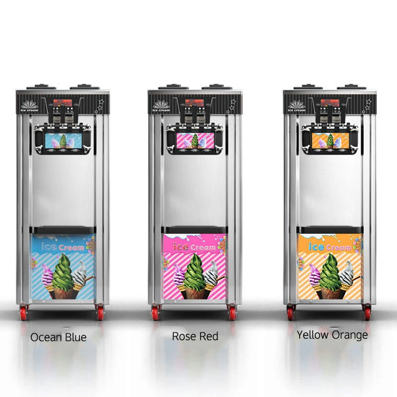 

Desktop Stainless Steel Soft Serve Ice Cream Machine Automatic LCD Display Design for Milk Tea Shop Dessert Shop Catering Use