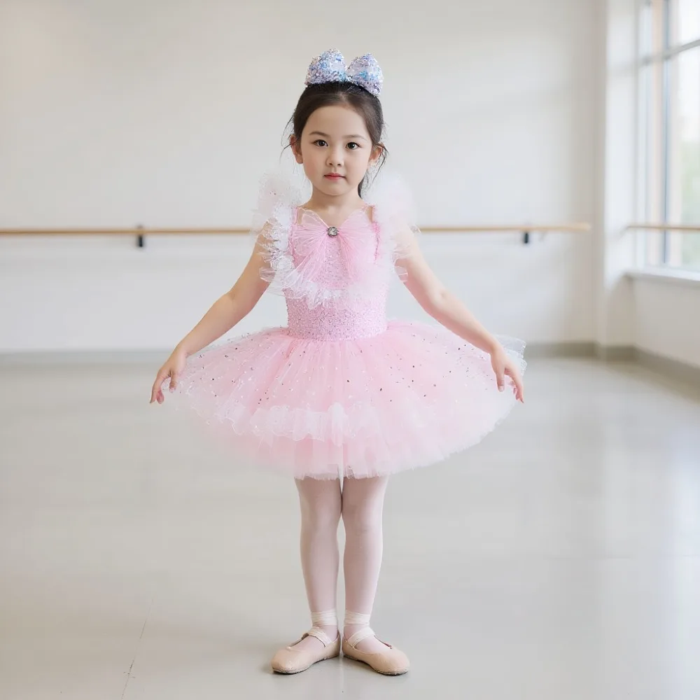 Leotardos para niñas, vestidos, trajes de escenario, tutú, ropa para niños, Ropa de baile, ropa para niños, vestido de Ballet elegante y bonito