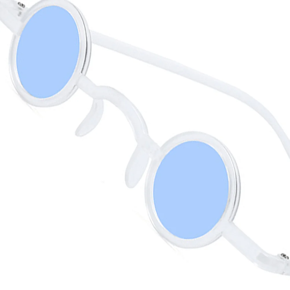 

Retro Sunglasses Lightweight Ac Pc Material Fun Party Festival Decor Props For Men Women White Frame Blue Lens Pattern