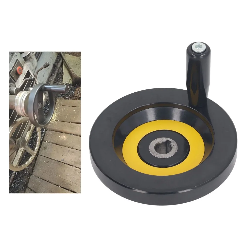 14mm Center Hole Table Saw Handwheel Revolving Handle 125mm Outer Diameter Milling Machine Handwheel Round Handwheel