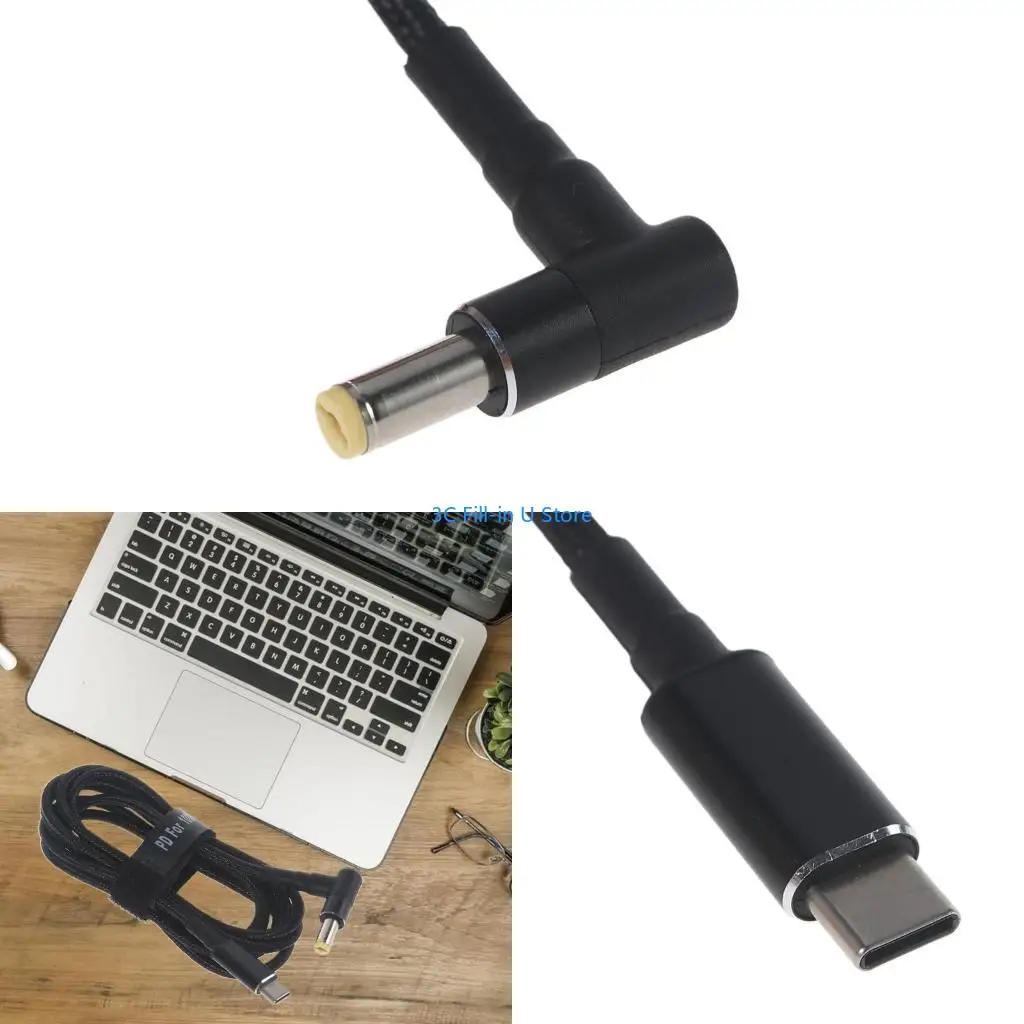 G8TA USB Type C to for DC 18.5-20V 5.5 x 1.7 mm Power Plug PD Emulator Trigger Cable for Laptop