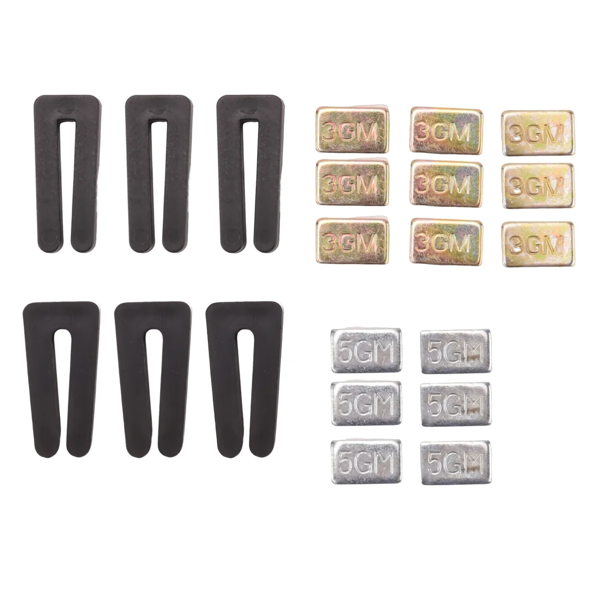 6 Sets of Ceiling Fan Blade Balancing Kit Fan Weight Balancing Kit Include Self-Adhesive Metal 5G Weight and 3G Weight