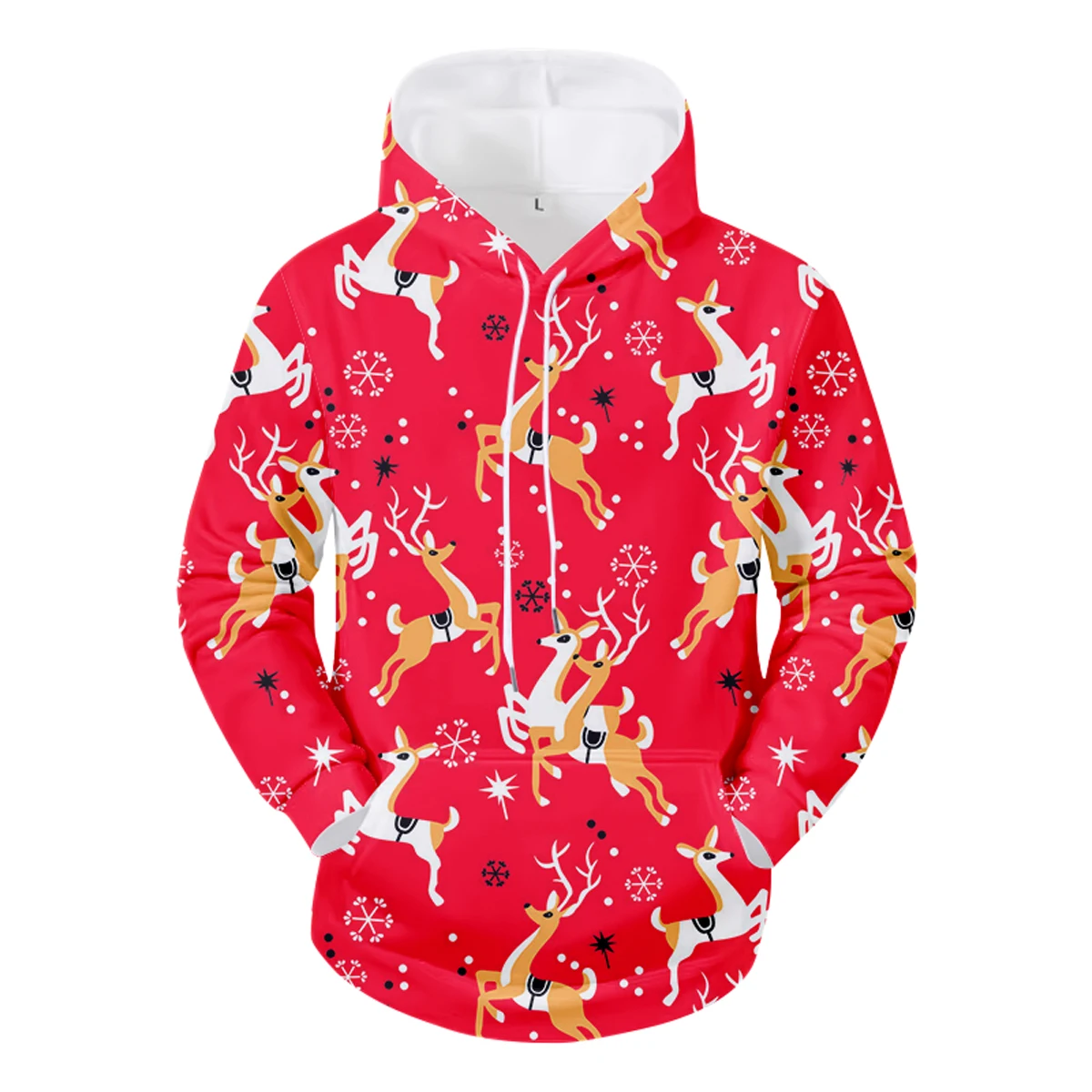 Sudaderas con capucha con estampado personalizado de Navidad para hombre, jerseys de manga larga con estampado de moda informal para primavera y otoño.