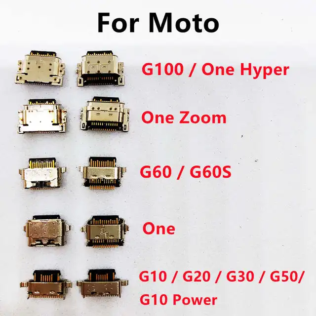 10 sztuk Nowy dla Motorola Moto G100 G60 G50 G30 G20 G10 Power One Zoom Hyper USB Port ładowania Gniazdo dokujące Wtyczka Ładowarka Złącze