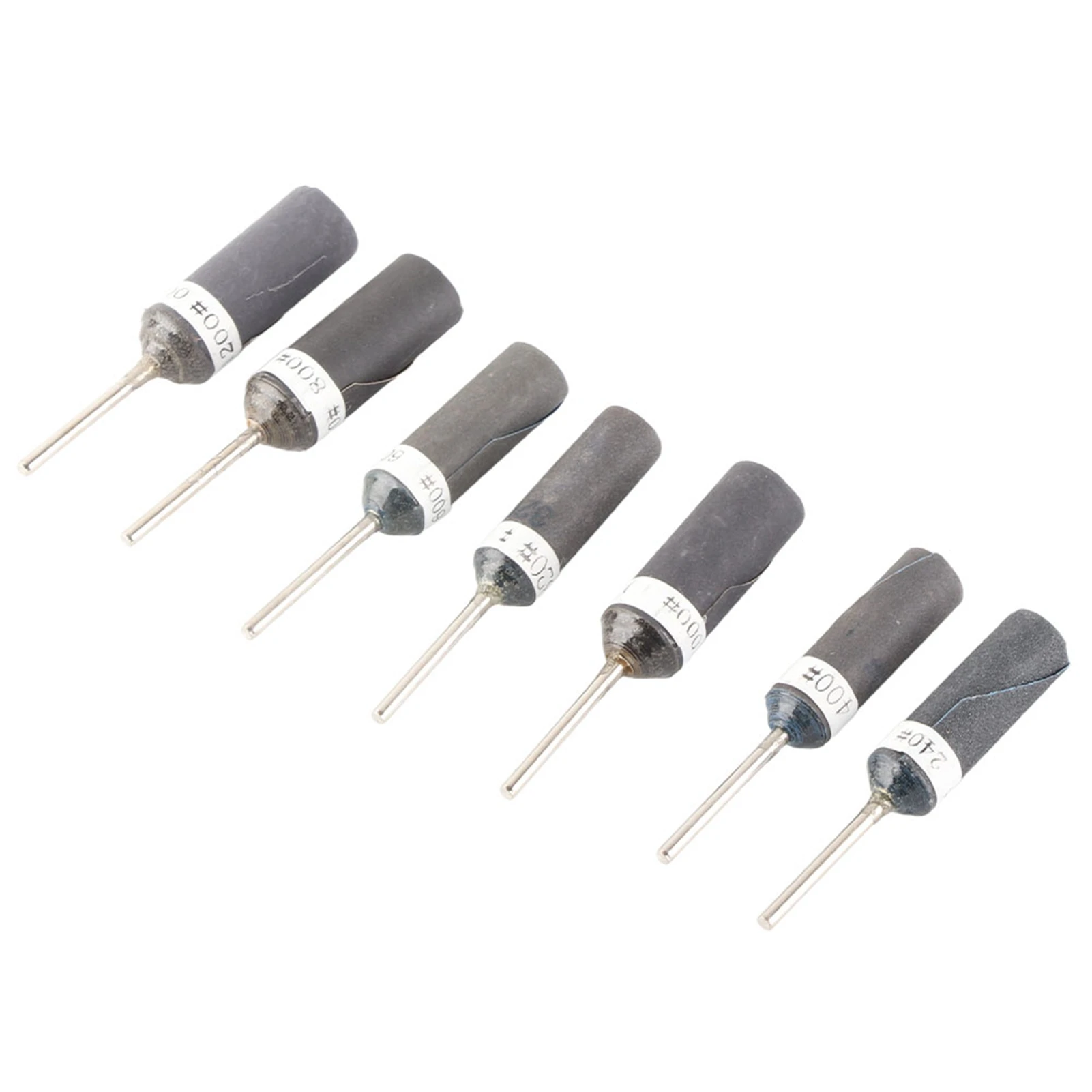 7Pcs Cylinder Sandpaper Rod Electric Polishing Buffing Grinding Head Sandpaper Rods Sticks Professional Jewelry Making Tools