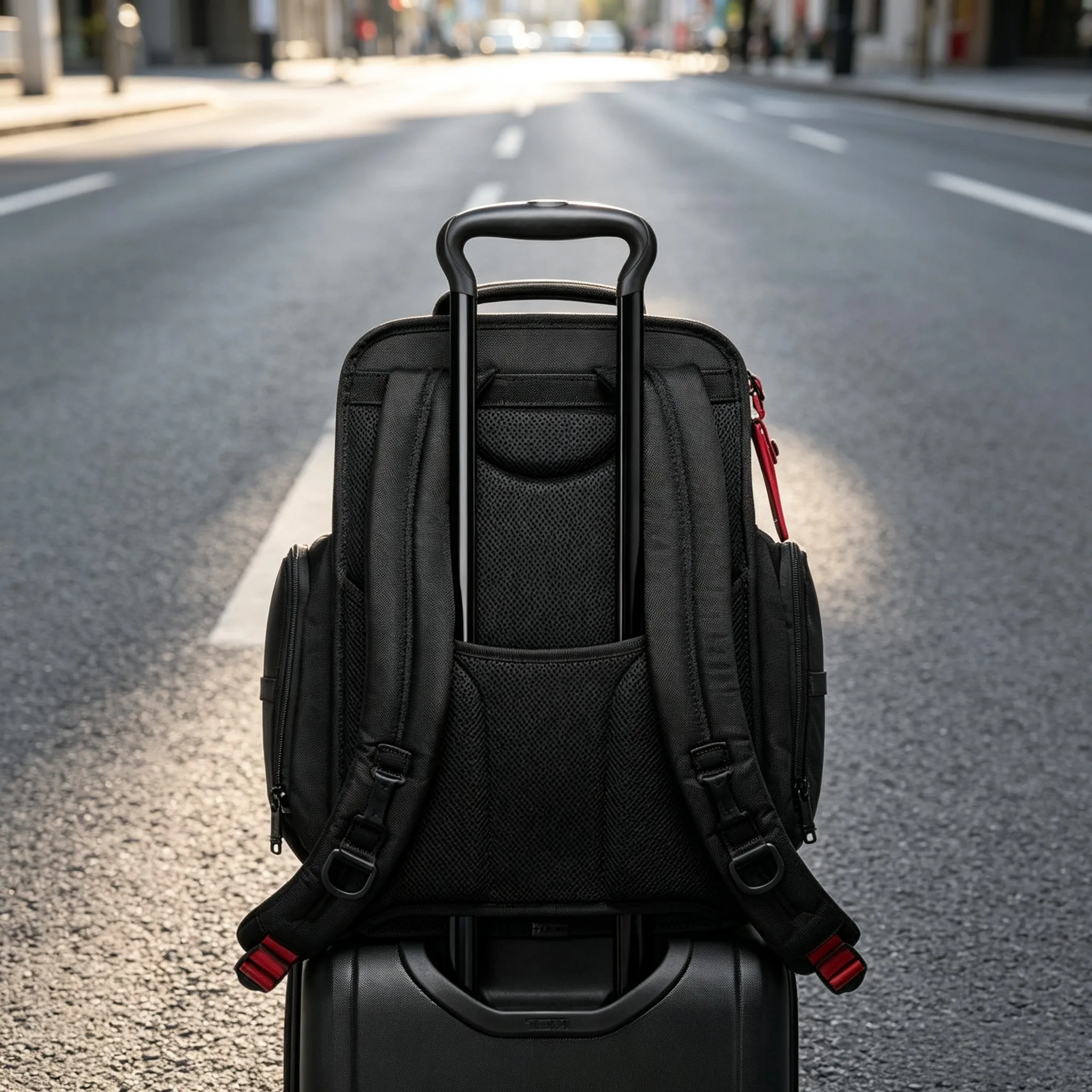 Men Ballistic Nylon Backpack Business Casual Laptop Bag for Business Trip Travel Daypack view 4
