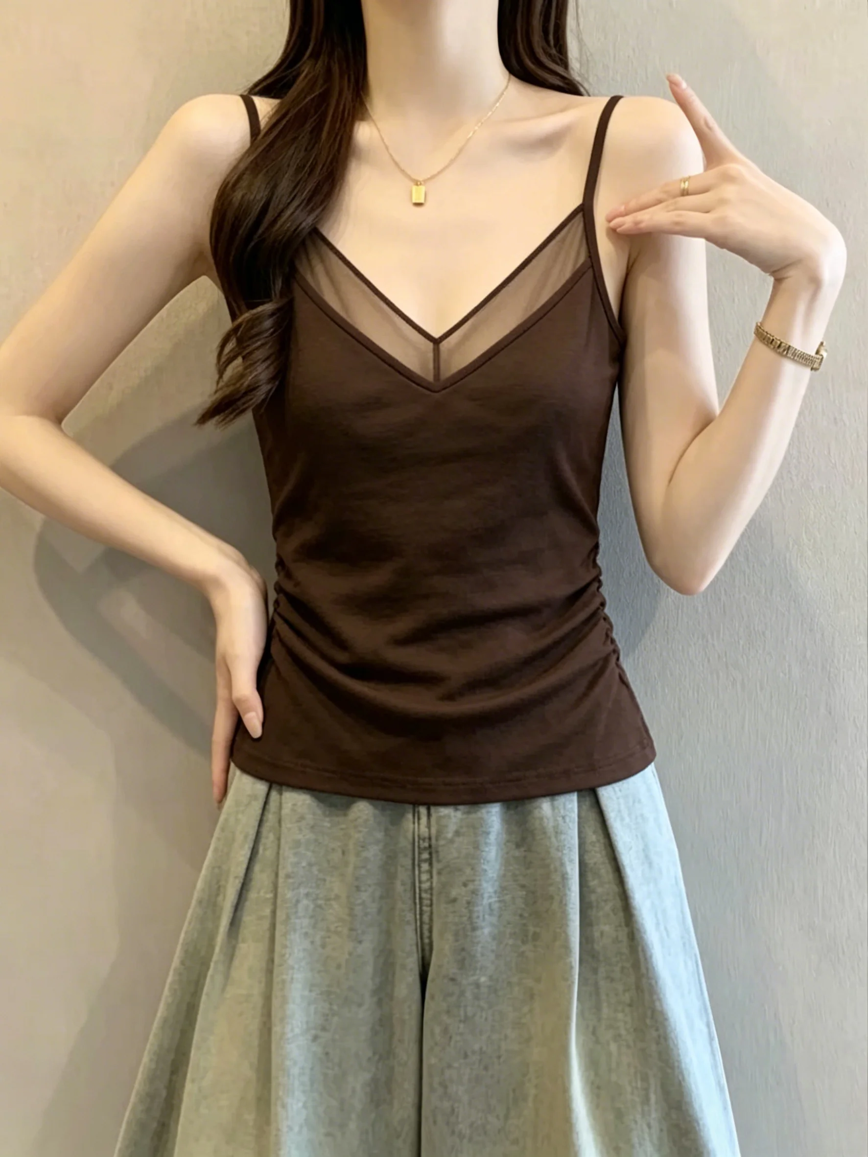 Women's Sexy Backless Tank Top Bralette Vest plus Size Slim Fit Inner Wear Base Layer Beautiful Back Design Summer Simple Style
