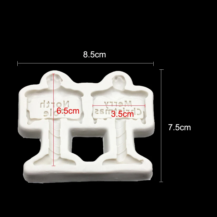 Merry Christmas Signs Shapes 100% Platinum Silicone Sugarcraft Mould Set, Fondant Cake Decorating Tools