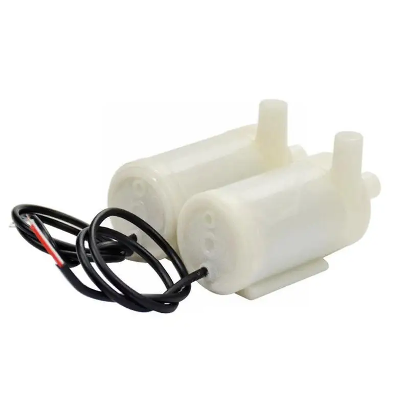 1pc Micro Submersible Water Pump For Amphibious Horizontal Dc2.5-6v Submersible Mute Circulation Fountain White Small 130-2 N6j3