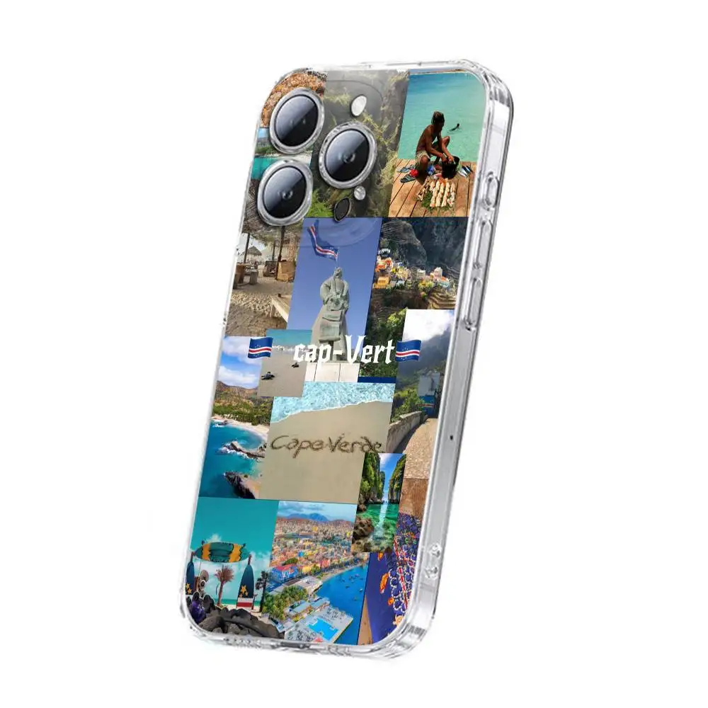 Africa Cape Verde Passport Flag Phone Case For iPhone 12,16,11,14,13,17,15 Plus,Pro,Max,Plus,E,Air,Mini Transparent Cover #5