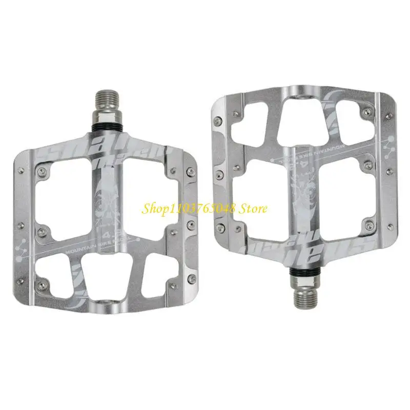 

R53E Road MTB Bike Pedal Steel Flat-Platform 3 Bearing Pedals Alloy Aluminum