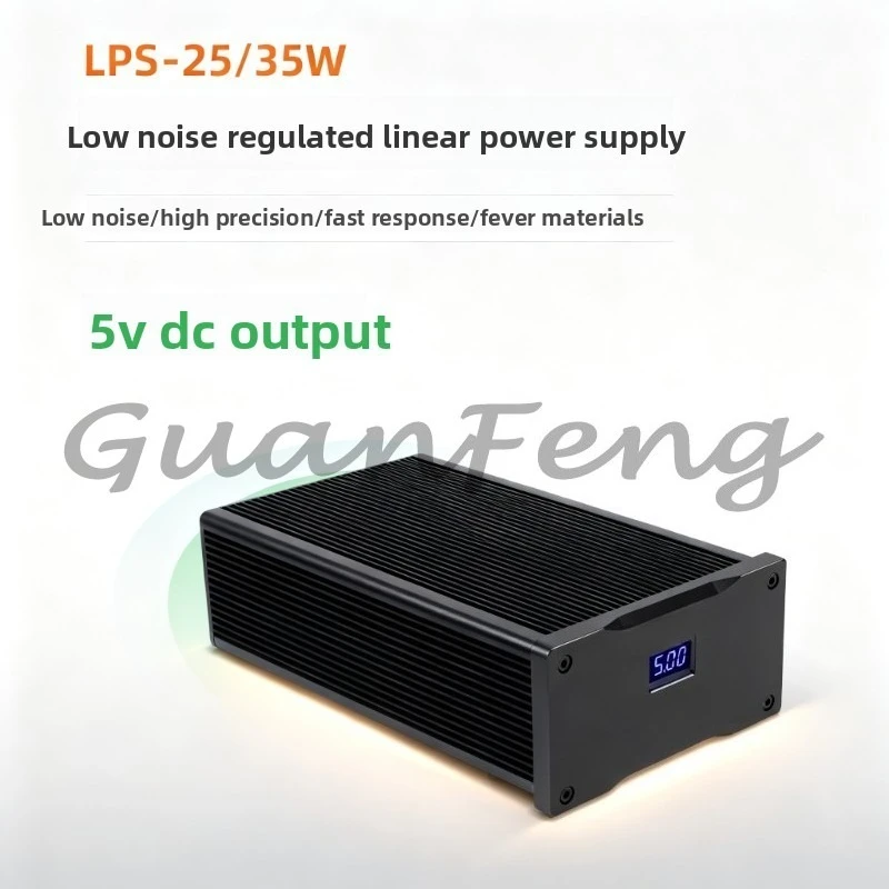 25W Ultra-low Noise, Linear Regulated DC Power Supply, Multi-voltage 5-18V Output, Low Ripple Power Supply Unit