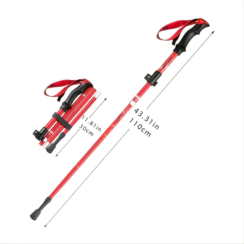 

BISINNA Foldable Lightweight Walking Stick, Pathfinder Survival Tool For Hiking, Camping, Backpacking Outdoor Adventure