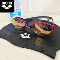 Arena Gafas de natación para hombres y mujeres, impermeables, antivaho, recubiertas, juego de gorro de natación