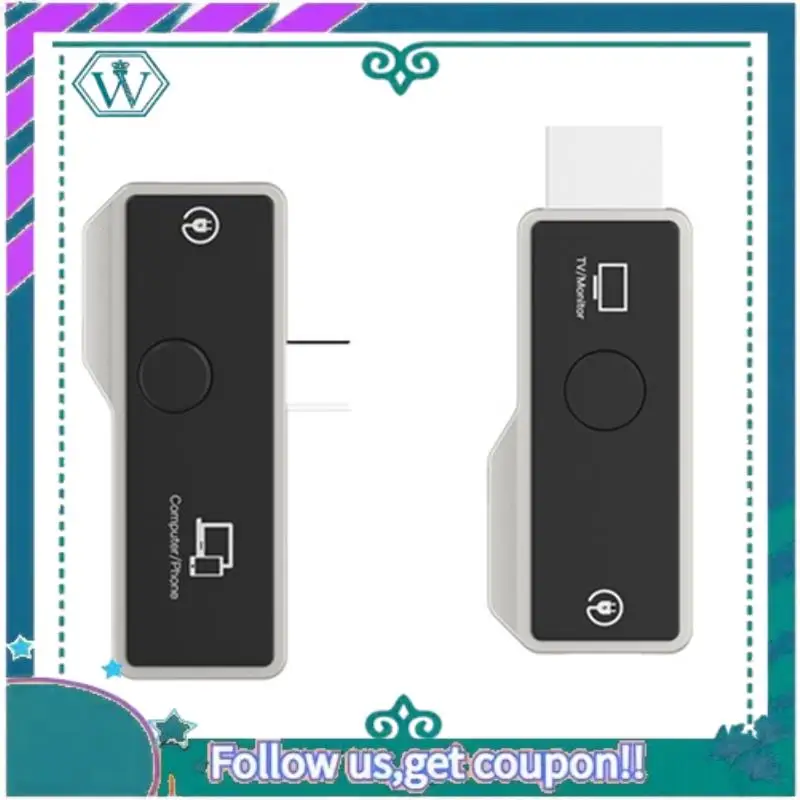 A75Q-1080P Type C لاسلكي - متوافق مع جهاز إرسال واستقبال الفيديو ومحول عرض موسع للهاتف وشاشة تلفزيون الكمبيوتر