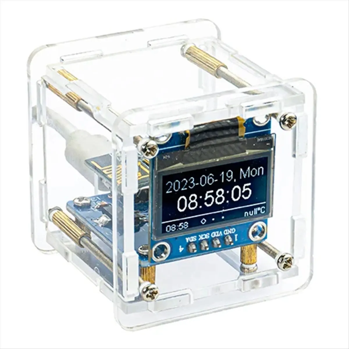 AB09 DIY Weather Clock Kit WIFI Module Internet of Things Time Temperature and Humidity Display Soldering Practice Loose Part