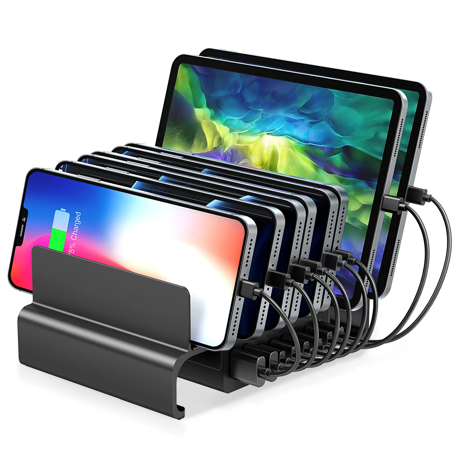 station-de-charge-rapide-pour-telephone-150w-8-ports-pd-chargeur-de-bureau-en-alliage-d'aluminium-chargeur-multifonctionnel-pour-ordinateur-portable-et-telephone