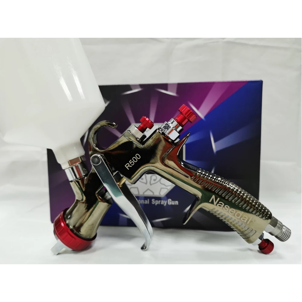 R500 LVLP Spray Gun Airbrush Car Painting gun. 1.3mm High quality 600cc Spray Gun