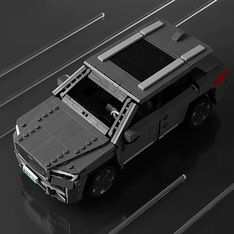 吉利スターユエ L Costom ビルディングブロック車モデル SUV 少年大人クリエイティブギフトコレクションディスプレイグレー 1073 個 1:18