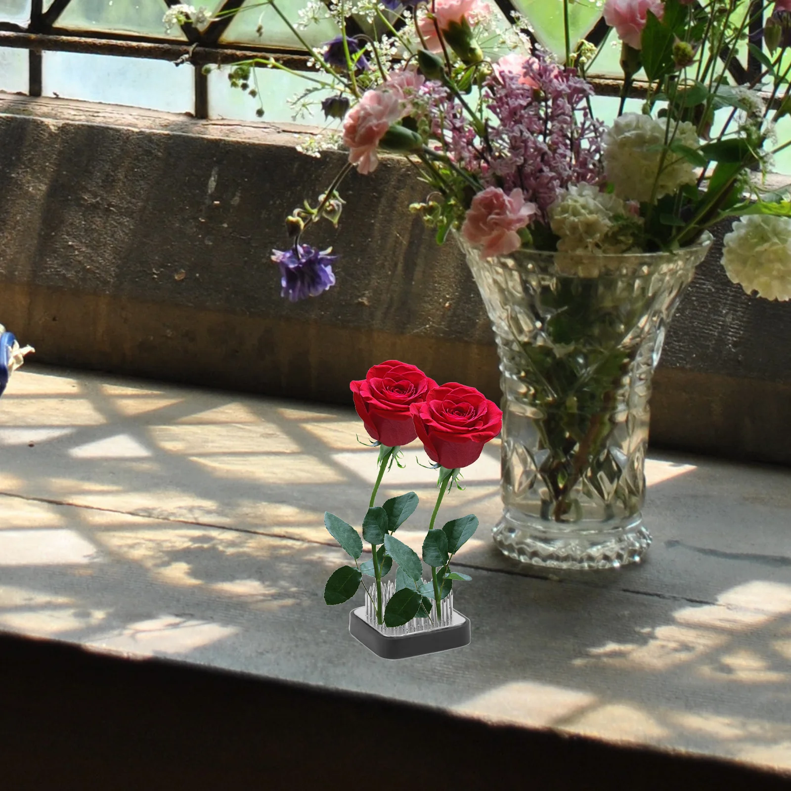 

Stainless Steel Needle Set for Flower Arrangement Rectangular Shape Reusable Home Supply Art Prop Vase Tool Wire