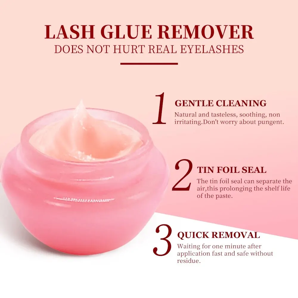 GTGDHNY Eyelash Glue Remover Quick Unloading Adhesive Professional Cream Remover for Eyeslashes De Pestaña Makeup Tools