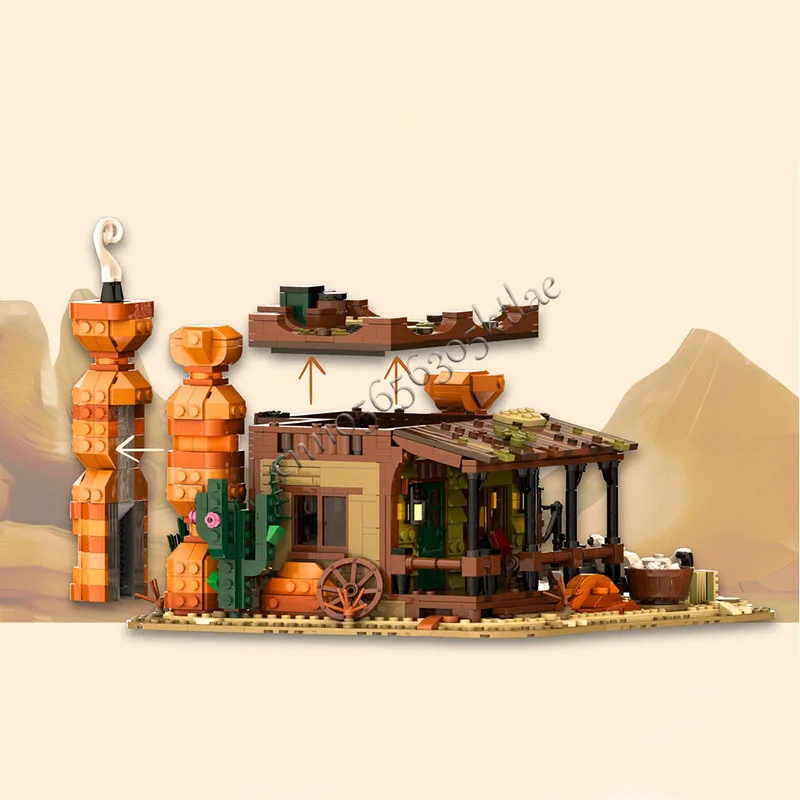 1604 قطعة مخصصة MOC مزرعة القرون الوسطى سلسلة ريد روك مزرعة نموذج بناء كتل ذاتية الصنع الطوب التجمع لغز لعبة هدايا العيد