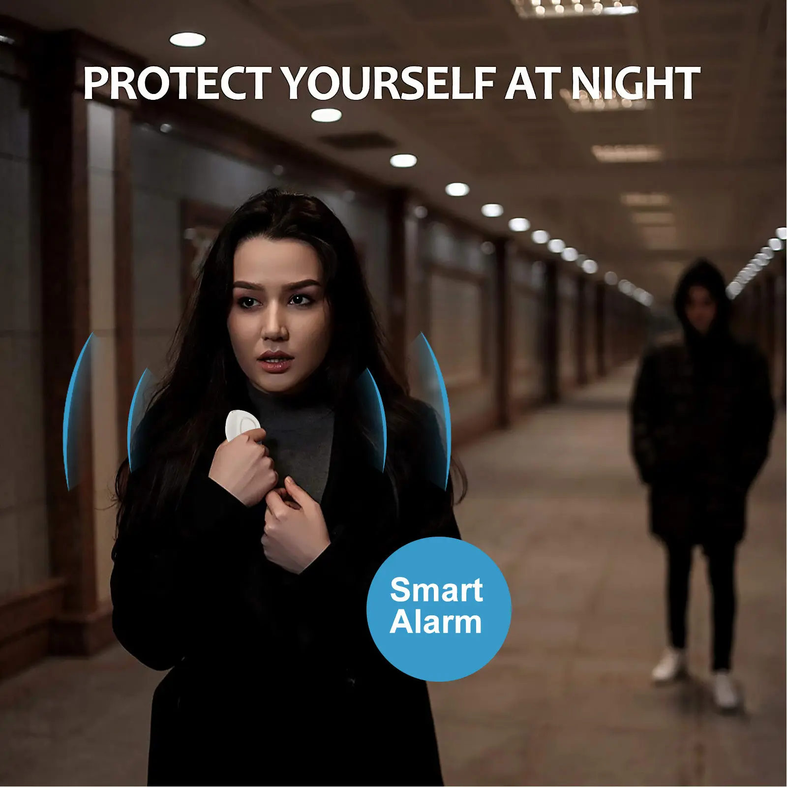Personal Alarm Keychain Mini Portable LED Heart Shaped Safety Siren for Seniors Emergency Self Device