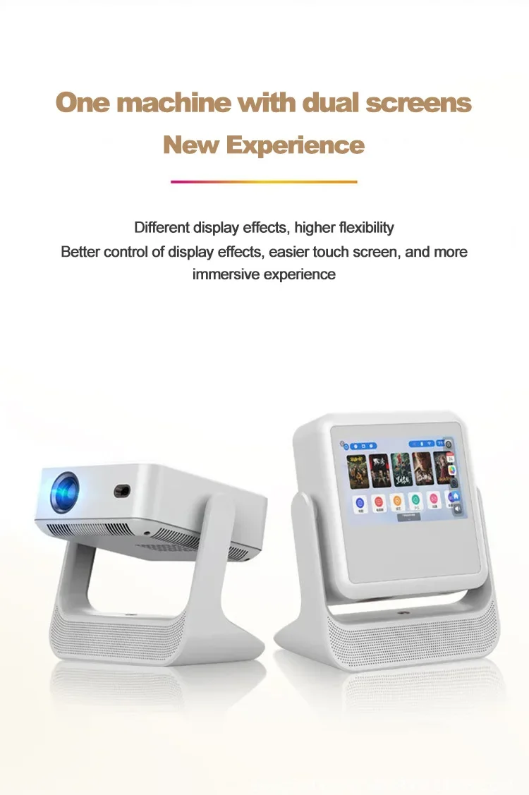 C3 Flick Smart Projector with Touch Screen Pad Android OS 5G Wifi Bluetooth 4K Projectors & Presentation Equipments