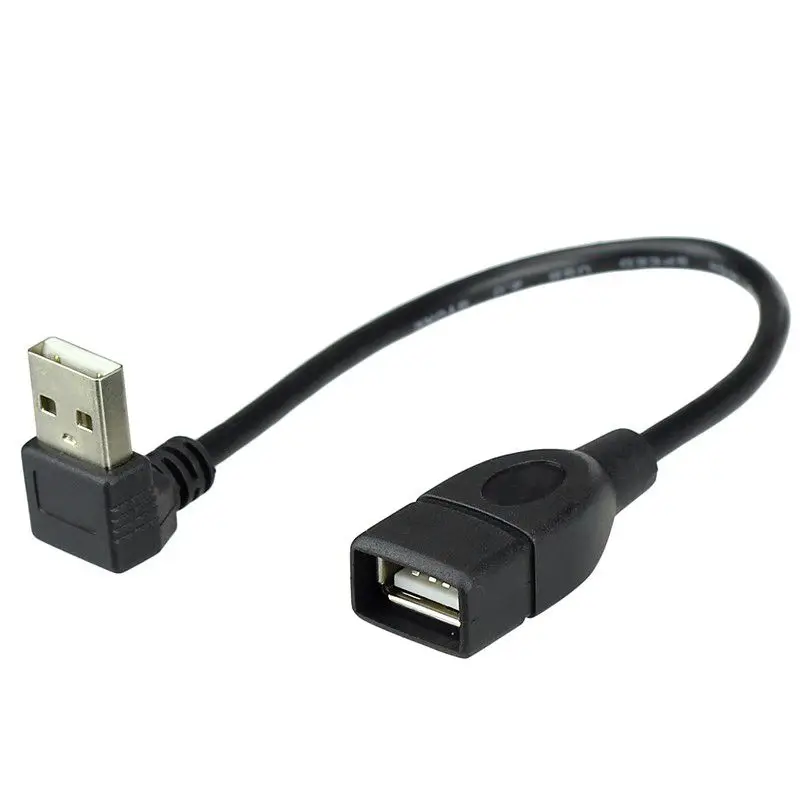 USB 2.0 수-암 연장 라인 엘보, L 앵글 벤드 90 도, USB 수-암 데이터 라인 엘보