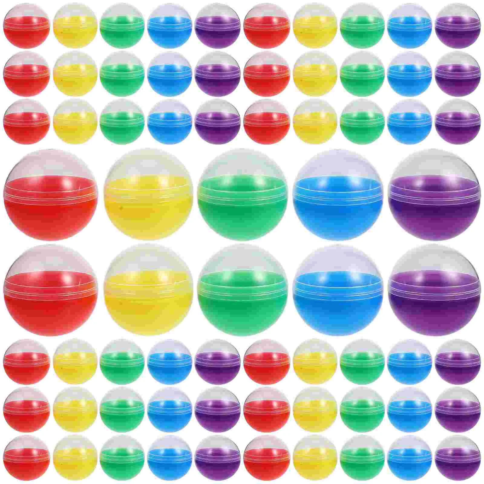 120 Pcs Shell Toy Gumballs Machine Fillable LED Balloons Light up Small Storage Container Plastic