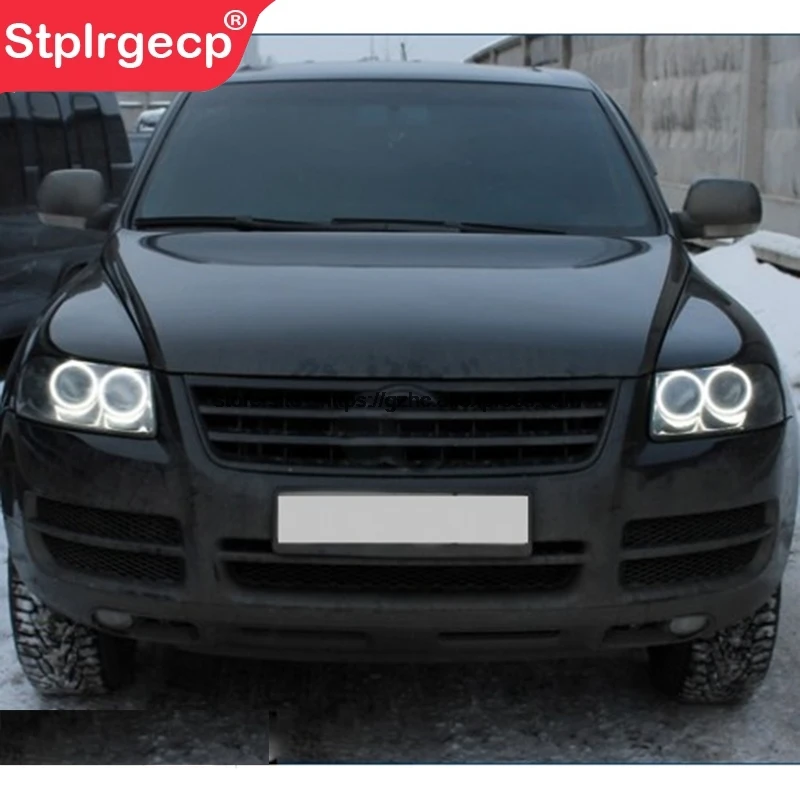Do Volkswagen VW Touareg 2003 2004 2005 2006 Ultra Bright Day Light DRL CCFL Angel Eyes Demon Eyes Kit Warm White Ring
