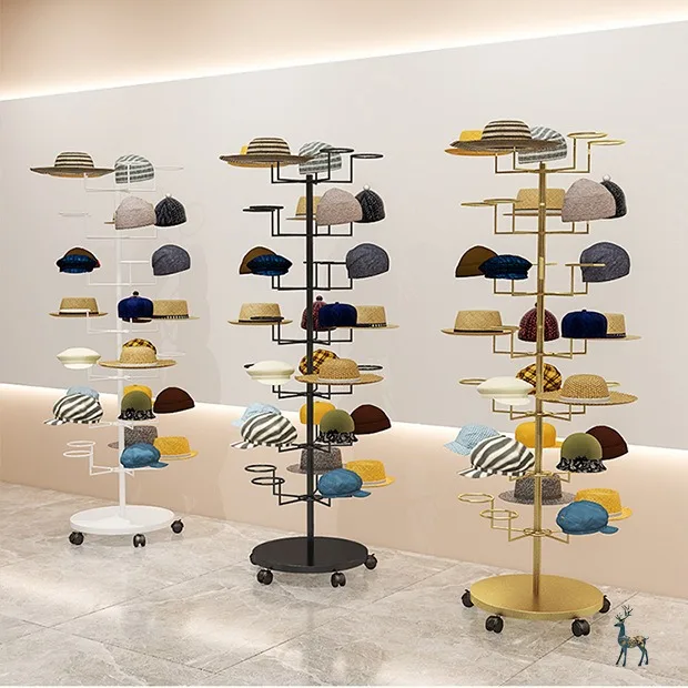 

Clothing store hat display rack Floor-to-ceiling women's clothing children's maternal and infant storage hat rack Hanging hat