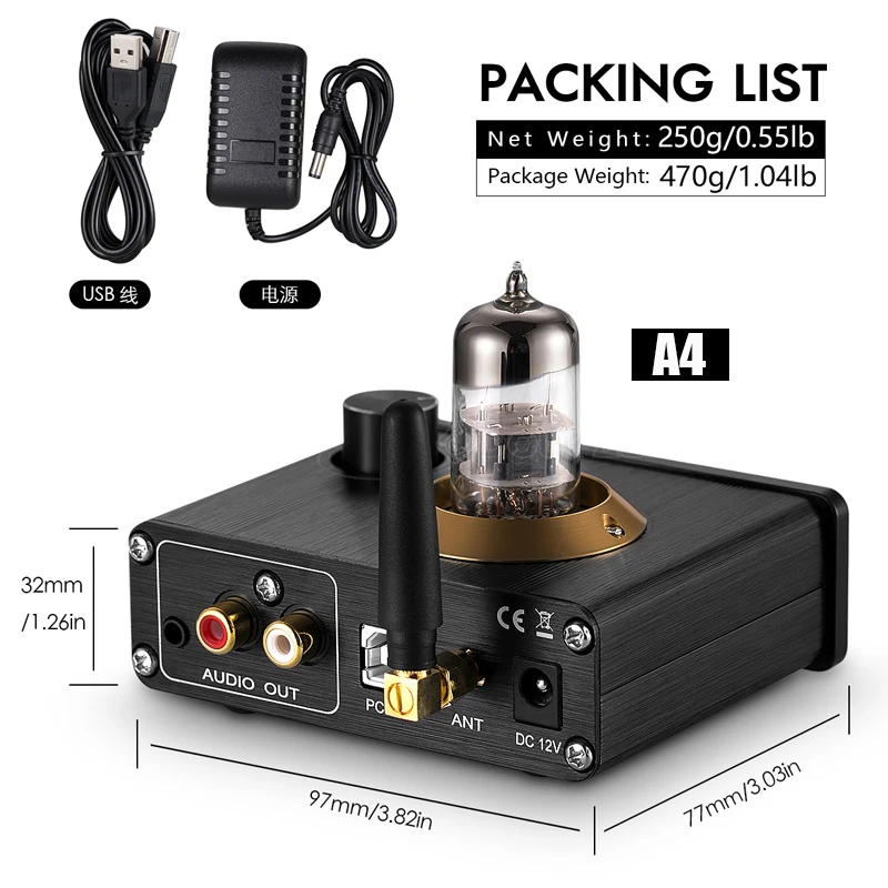 BREEZE 2026 ใหม่ A4 Fever Bluetooth Tube Audio Gallbladder Front HIFI Lossless Audio Decoding USB Earring